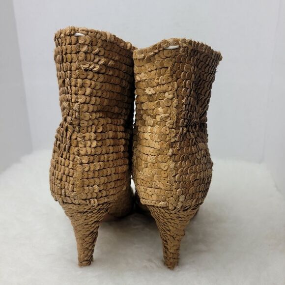 Maison Martin Margiala Womens Bootie Size 9.5 Unfitted Brown Leather Open Toe  - Picture 4 of 10